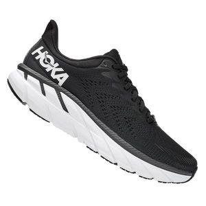 Hoka One One Black and White Athletic Shoes